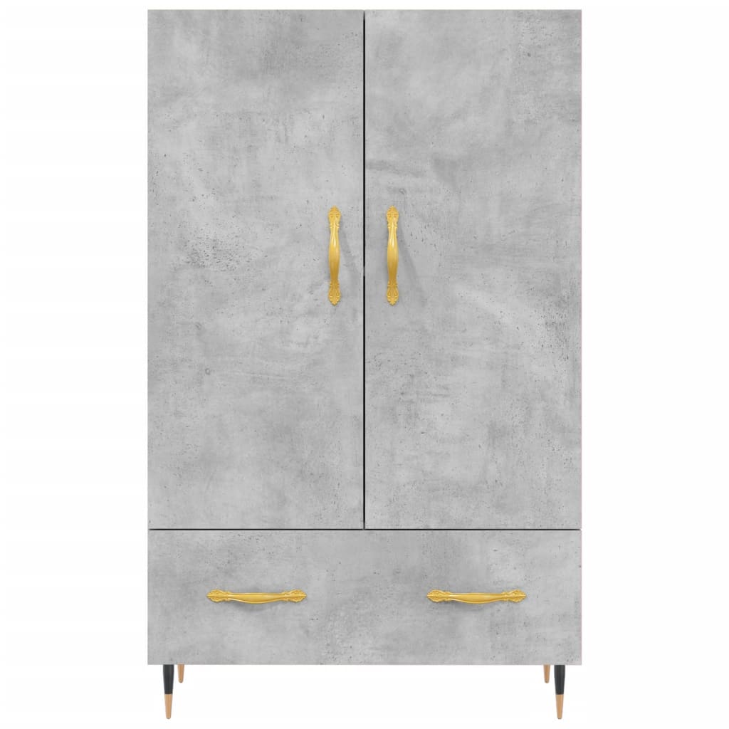 skab 69,5x31x115 cm konstrueret træ betongrå