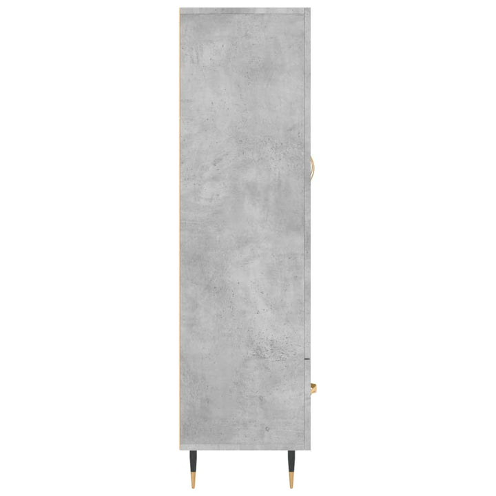 skab 69,5x31x115 cm konstrueret træ betongrå