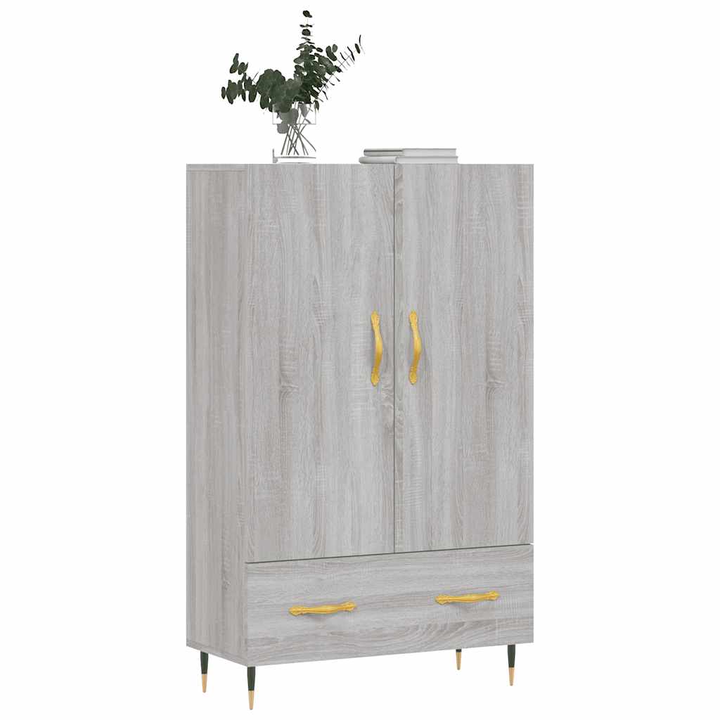 skab 69,5x31x115 cm konstrueret træ grå sonoma-eg