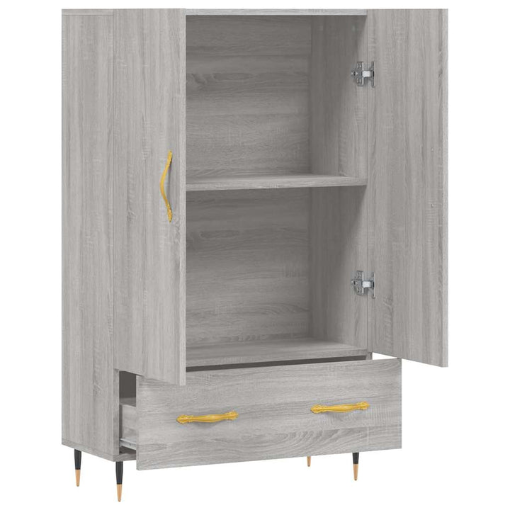 skab 69,5x31x115 cm konstrueret træ grå sonoma-eg