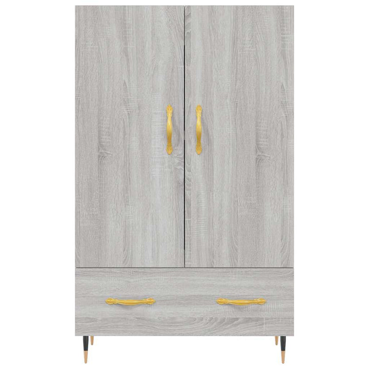 skab 69,5x31x115 cm konstrueret træ grå sonoma-eg