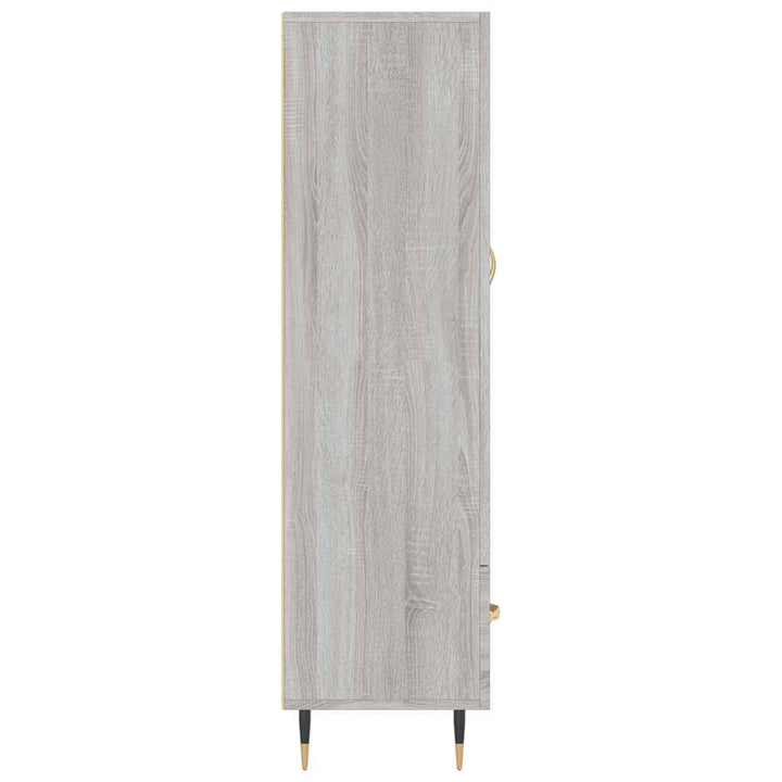 skab 69,5x31x115 cm konstrueret træ grå sonoma-eg