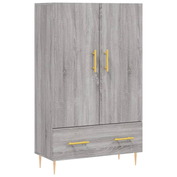 skab 69,5x31x115 cm konstrueret træ grå sonoma-eg