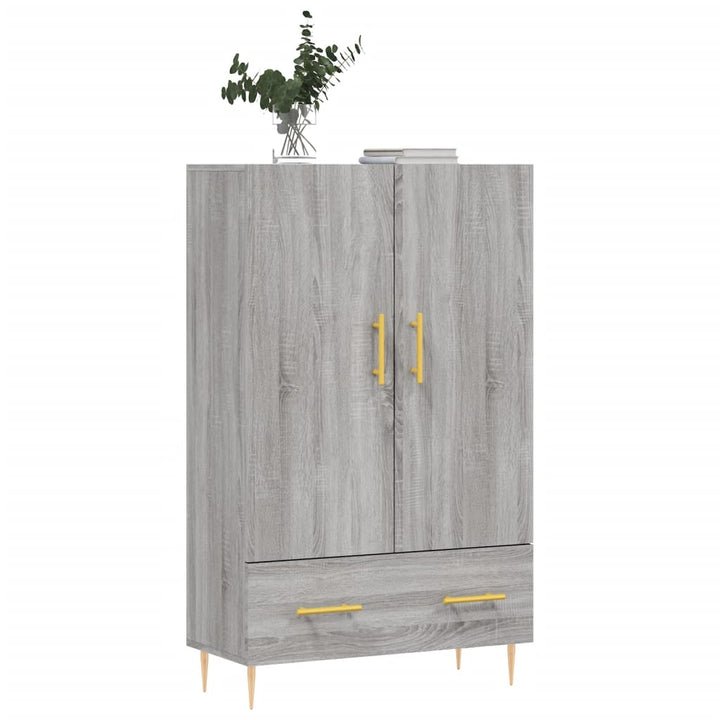 skab 69,5x31x115 cm konstrueret træ grå sonoma-eg