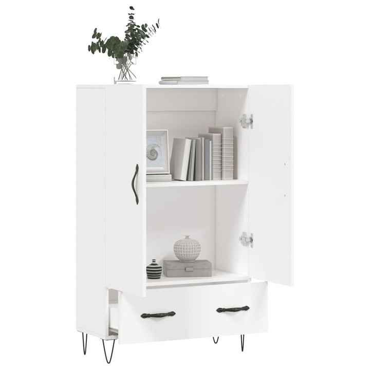 skab 69,5x31x115 cm konstrueret træ hvid
