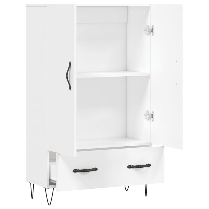 skab 69,5x31x115 cm konstrueret træ hvid