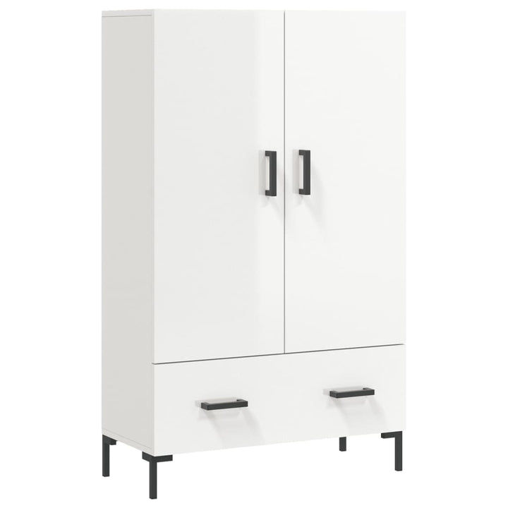 skab 69,5x31x115 cm konstrueret træ hvid højglans