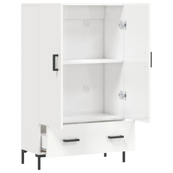 skab 69,5x31x115 cm konstrueret træ hvid højglans