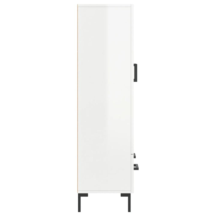 skab 69,5x31x115 cm konstrueret træ hvid højglans