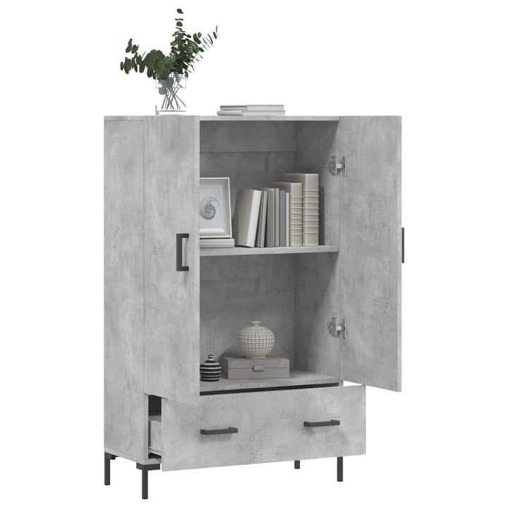 skab 69,5x31x115 cm konstrueret træ betongrå