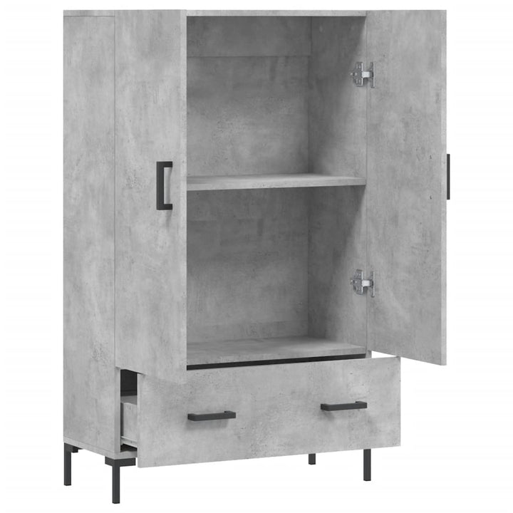 skab 69,5x31x115 cm konstrueret træ betongrå