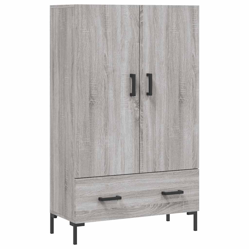 skab 69,5x31x115 cm konstrueret træ grå sonoma-eg