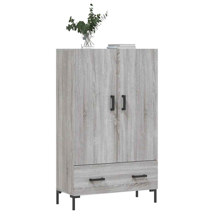 skab 69,5x31x115 cm konstrueret træ grå sonoma-eg