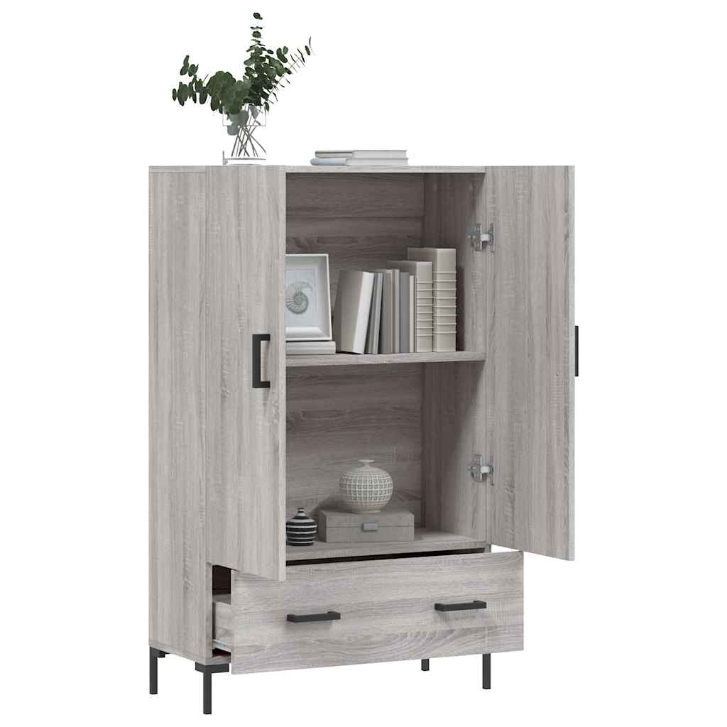 skab 69,5x31x115 cm konstrueret træ grå sonoma-eg