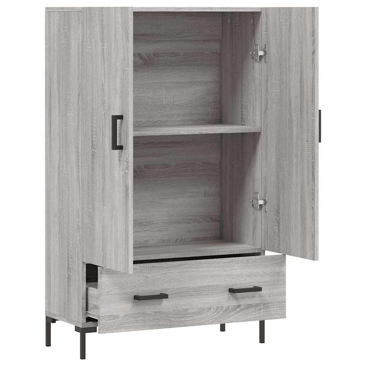 skab 69,5x31x115 cm konstrueret træ grå sonoma-eg