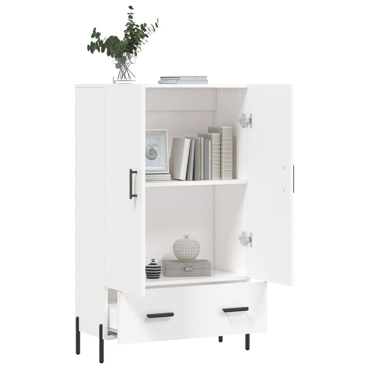 skab 69,5x31x115 cm konstrueret træ hvid