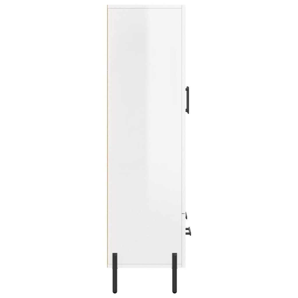 skab 69,5x31x115 cm konstrueret træ hvid højglans