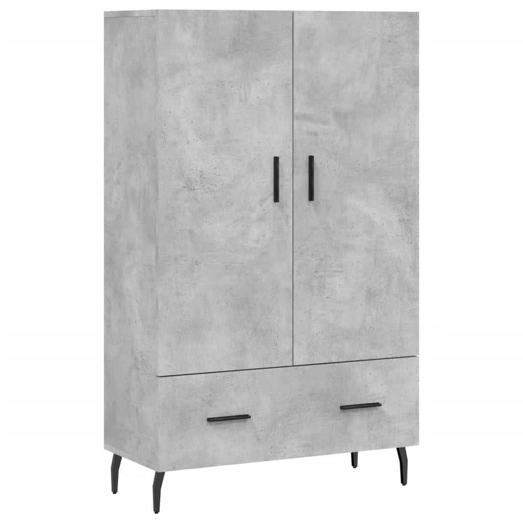skab 69,5x31x115 cm konstrueret træ betongrå