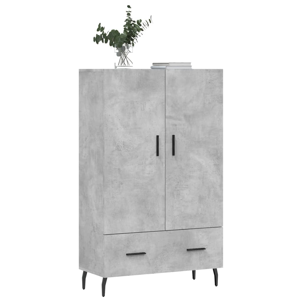 skab 69,5x31x115 cm konstrueret træ betongrå