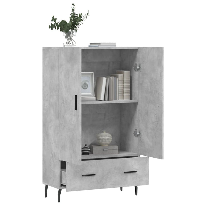 skab 69,5x31x115 cm konstrueret træ betongrå