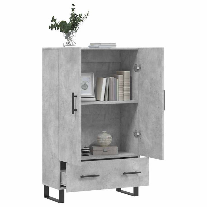 skab 69,5x31x115 cm konstrueret træ betongrå
