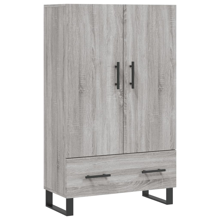 skab 69,5x31x115 cm konstrueret træ grå sonoma-eg
