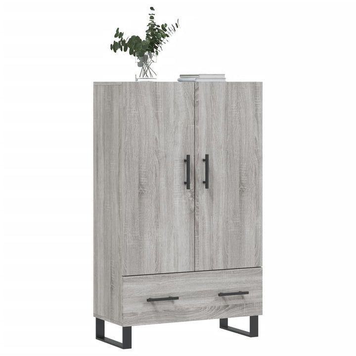 skab 69,5x31x115 cm konstrueret træ grå sonoma-eg