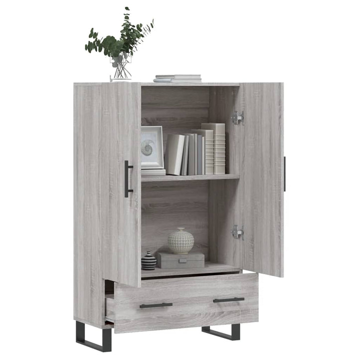 skab 69,5x31x115 cm konstrueret træ grå sonoma-eg
