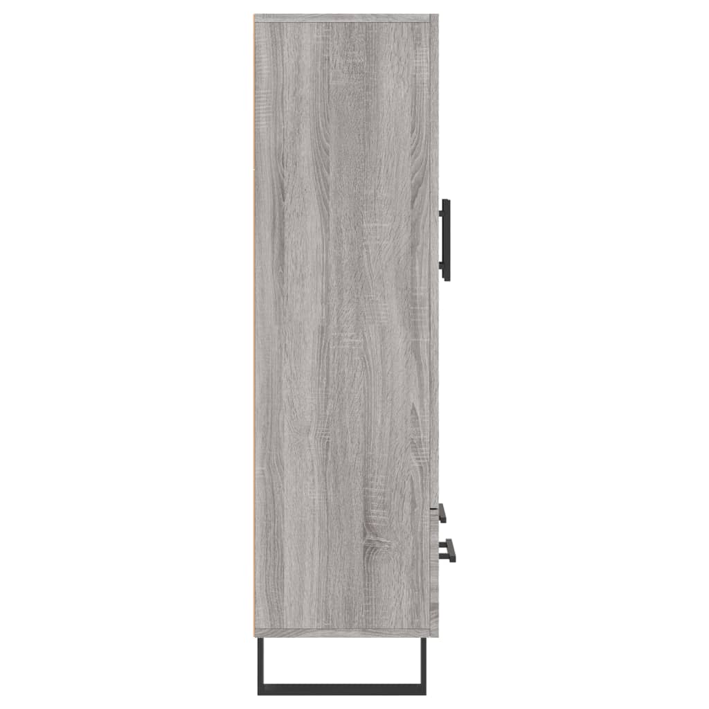skab 69,5x31x115 cm konstrueret træ grå sonoma-eg