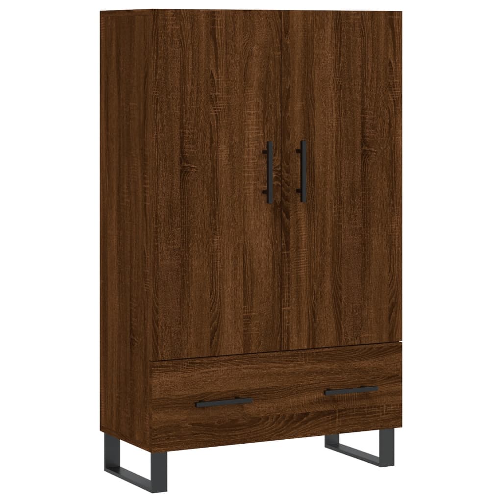 skab 69,5x31x115 cm konstrueret træ brun sonoma-eg