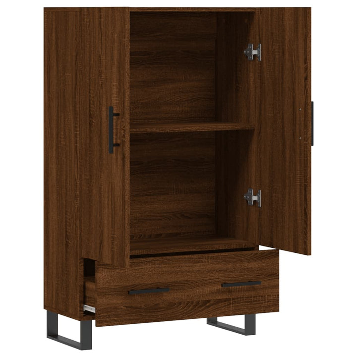 skab 69,5x31x115 cm konstrueret træ brun sonoma-eg