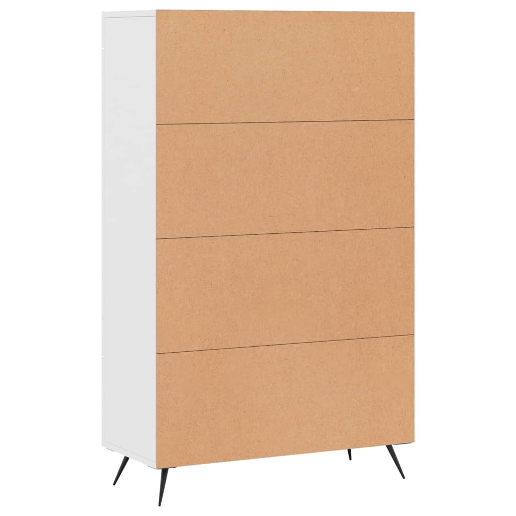 skab 69,5x31x115 cm konstrueret træ hvid