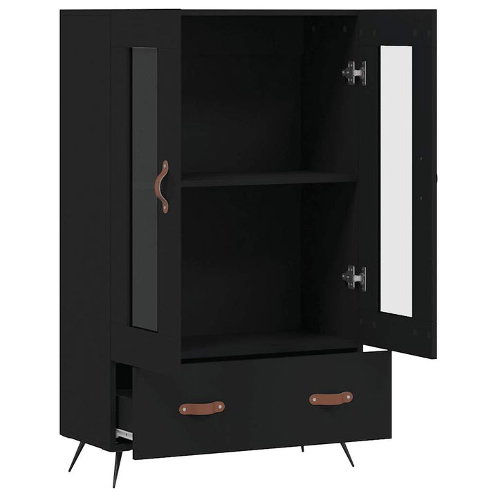 skab 69,5x31x115 cm konstrueret træ sort