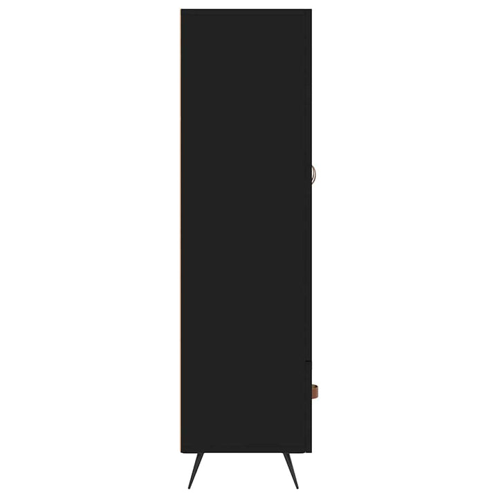 skab 69,5x31x115 cm konstrueret træ sort