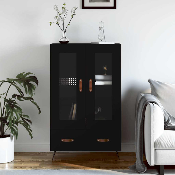 skab 69,5x31x115 cm konstrueret træ sort