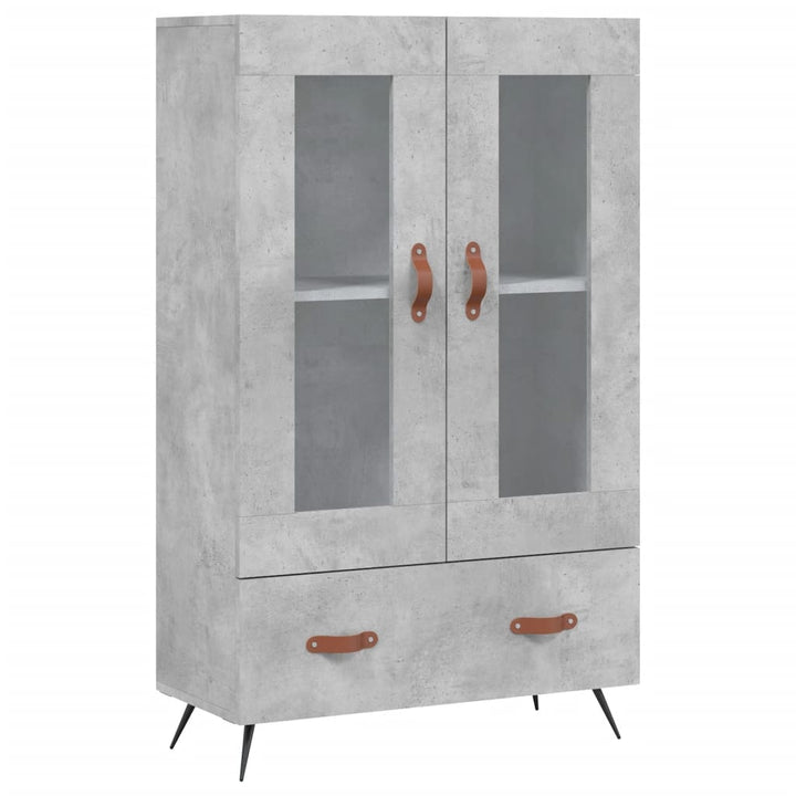 skab 69,5x31x115 cm konstrueret træ betongrå