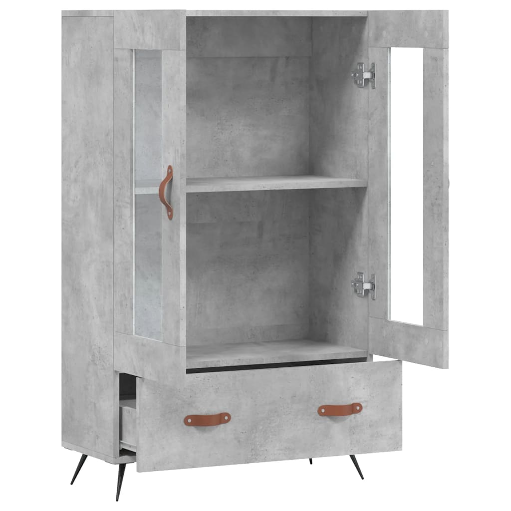 skab 69,5x31x115 cm konstrueret træ betongrå