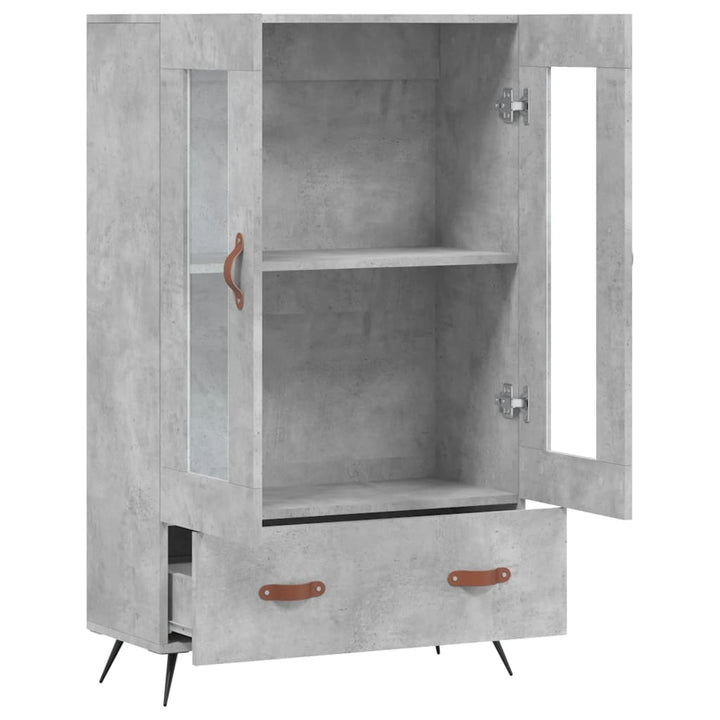 skab 69,5x31x115 cm konstrueret træ betongrå
