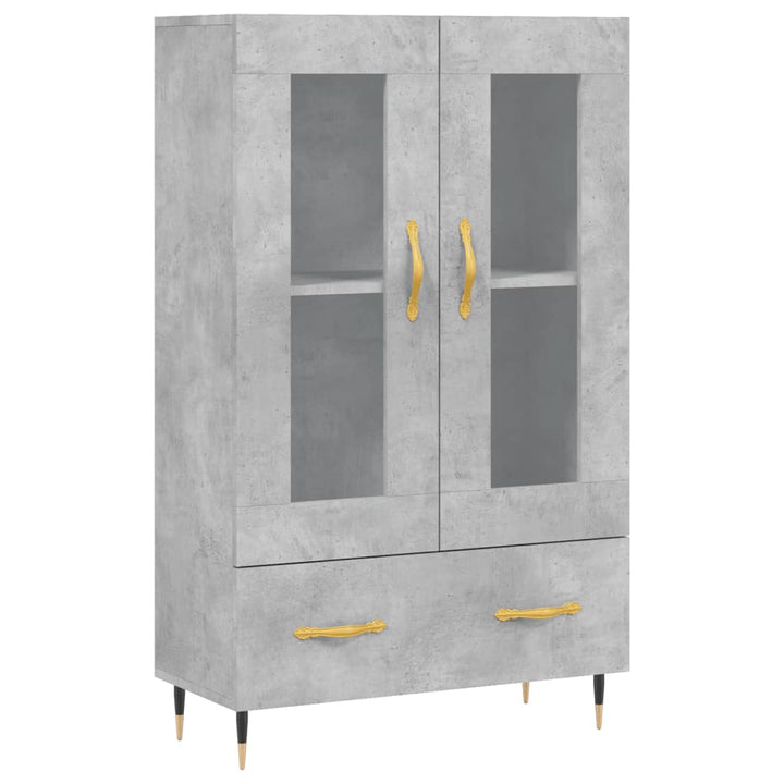 skab 69,5x31x115 cm konstrueret træ betongrå