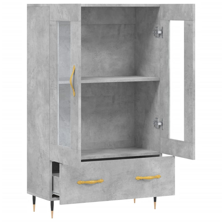 skab 69,5x31x115 cm konstrueret træ betongrå