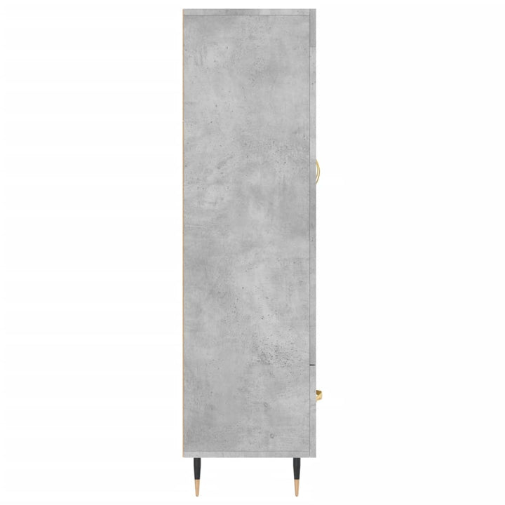 skab 69,5x31x115 cm konstrueret træ betongrå