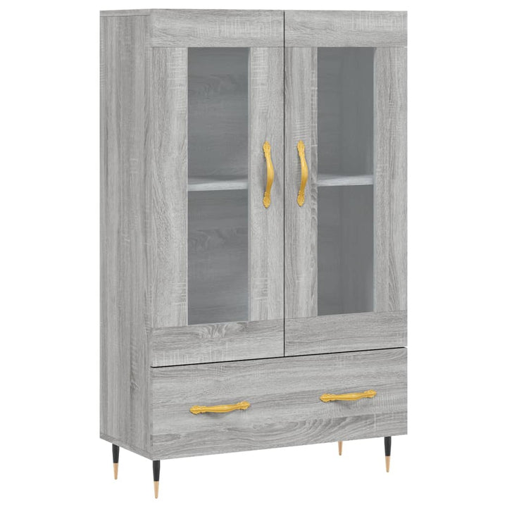 skab 69,5x31x115 cm konstrueret træ grå sonoma-eg