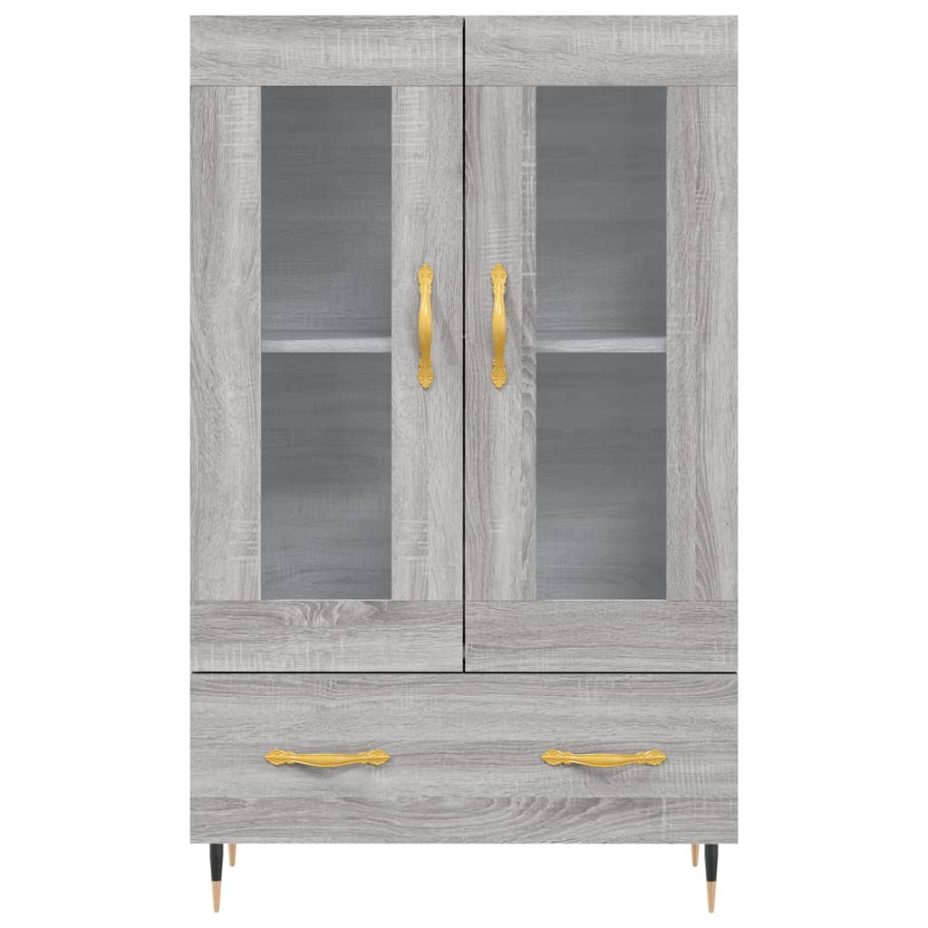 skab 69,5x31x115 cm konstrueret træ grå sonoma-eg