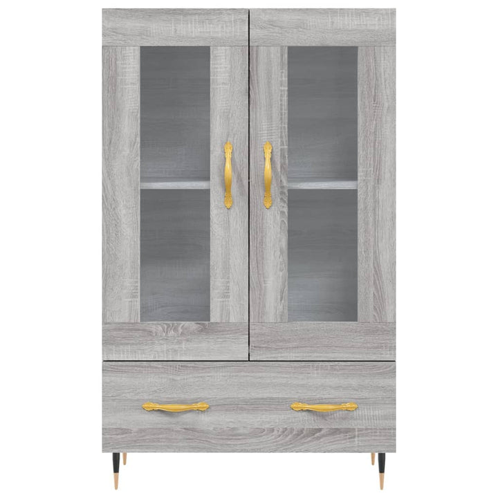 skab 69,5x31x115 cm konstrueret træ grå sonoma-eg