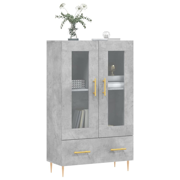 skab 69,5x31x115 cm konstrueret træ betongrå