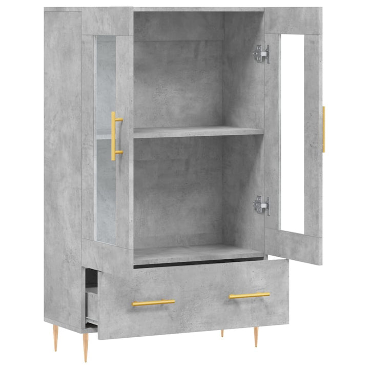 skab 69,5x31x115 cm konstrueret træ betongrå