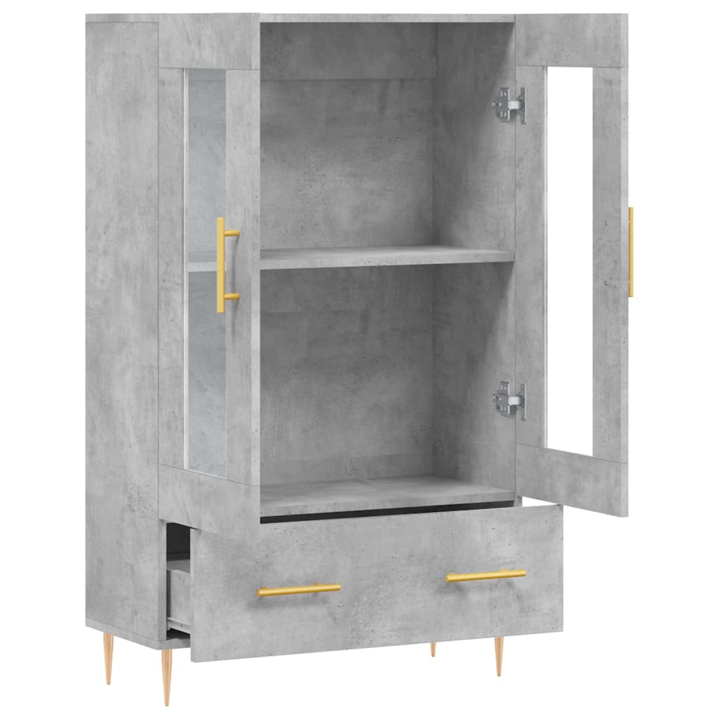 skab 69,5x31x115 cm konstrueret træ betongrå