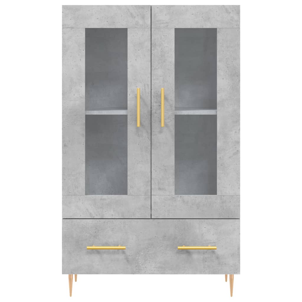 skab 69,5x31x115 cm konstrueret træ betongrå