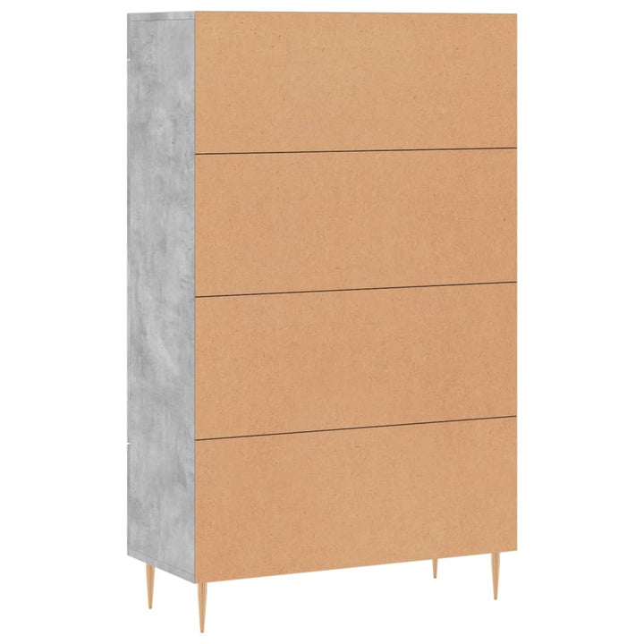 skab 69,5x31x115 cm konstrueret træ betongrå