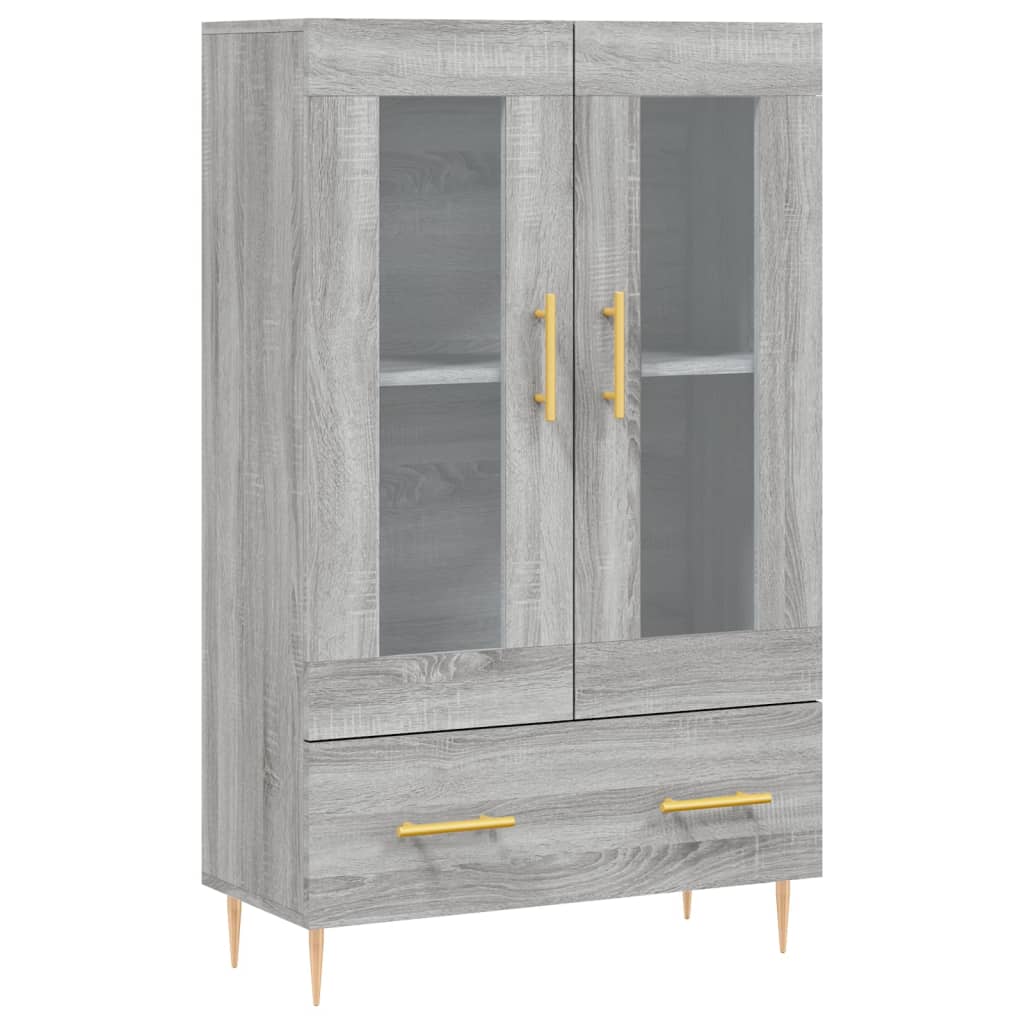 skab 69,5x31x115 cm konstrueret træ grå sonoma-eg